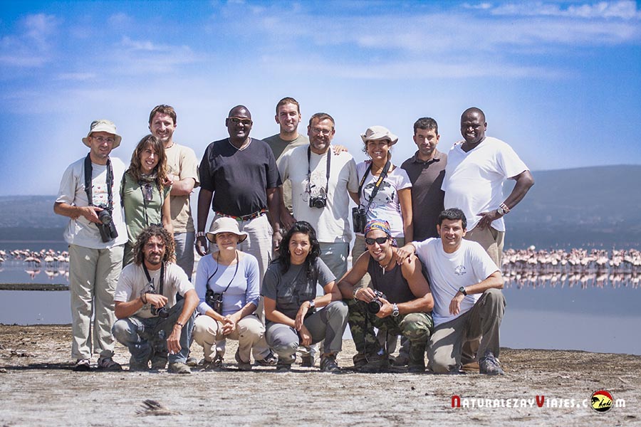 Antonio Ruiz en el Parque Nacional Lago Nakuru