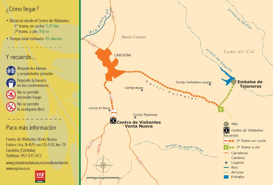 Sendero Cardeña - Embalse de Tejoneras, Parque Natural Sierra Cardeña y montoro