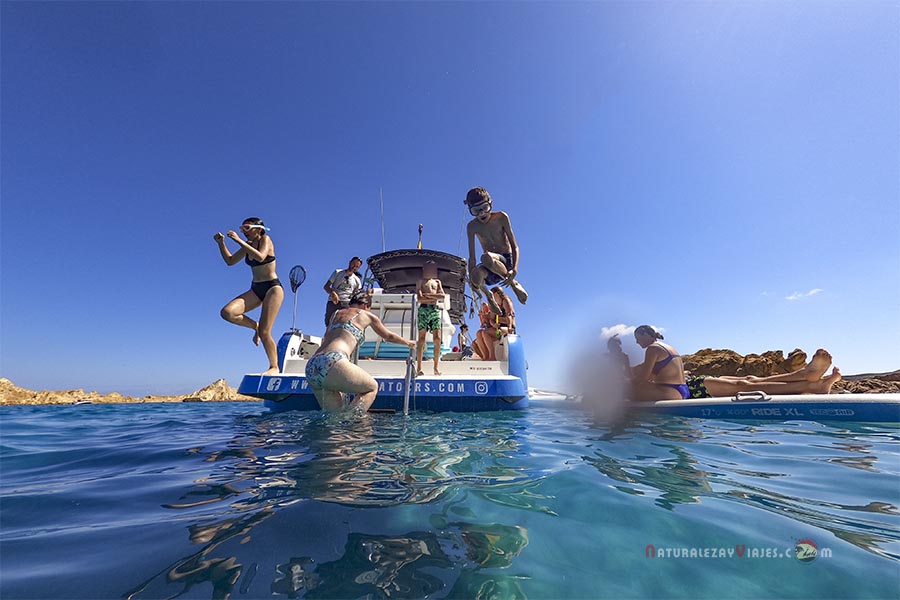Boat trip north islands Menorca