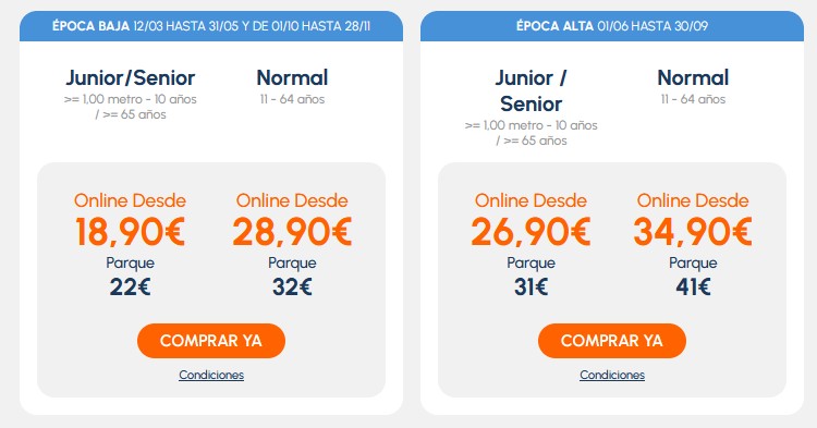 Horarios zoomarine 2026