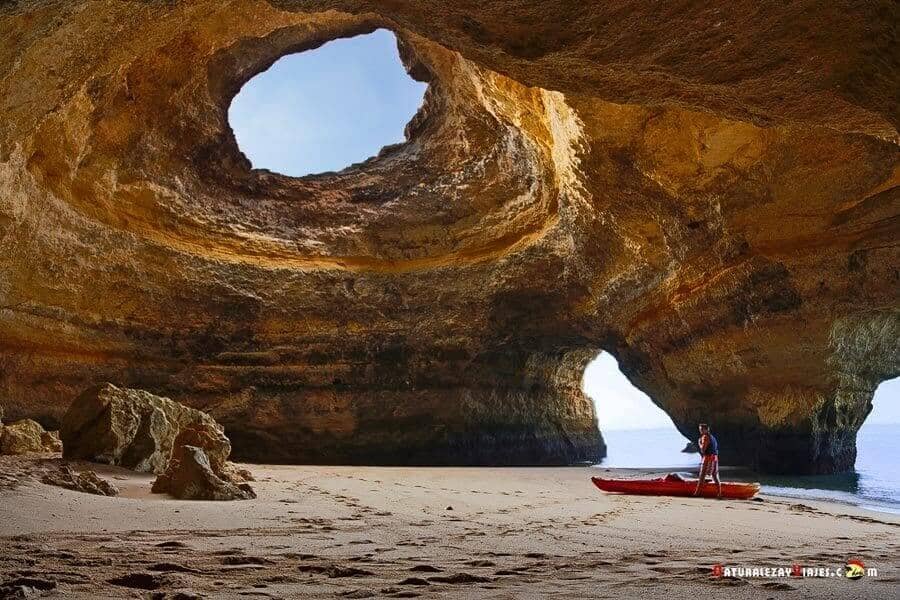 Kayak en Algarve con niños