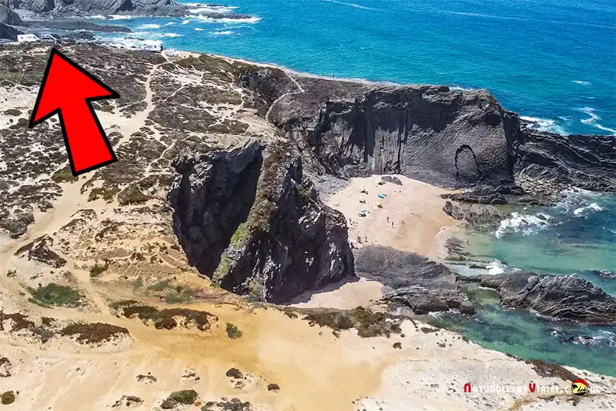 Playa Cavaleiro para pernocta y dormir en cámper y autocaravana